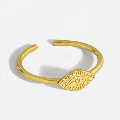 Golden Evil Eye Ring