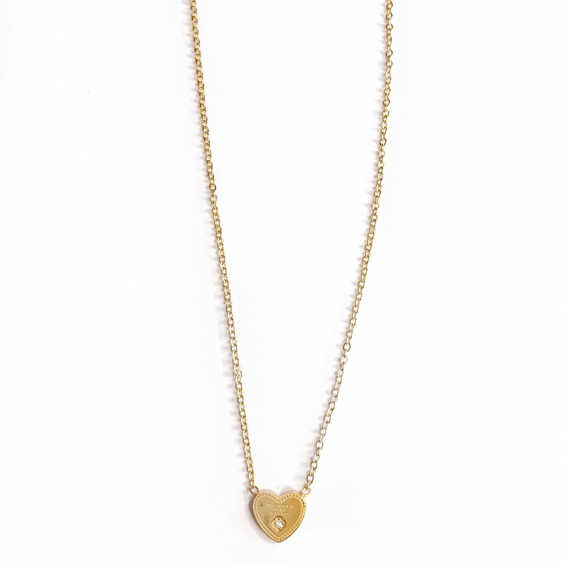 gold heart necklace