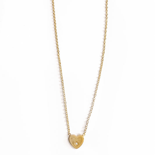 gold heart necklace