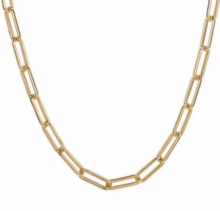 chain link gold necklace 