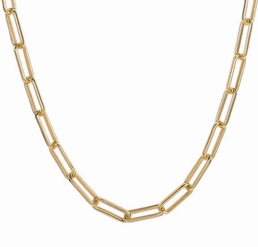 chain link gold necklace 